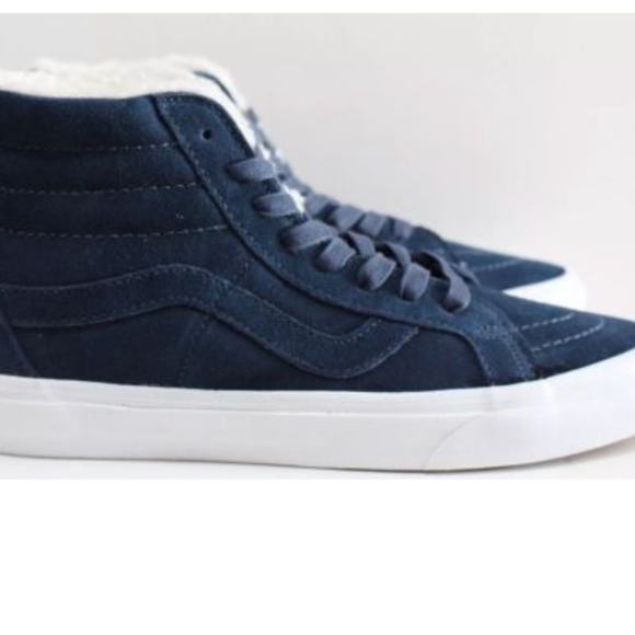 Vans SK8 Hi Reissue Suede Fleece Dress Blues True - Picture 3 of 8